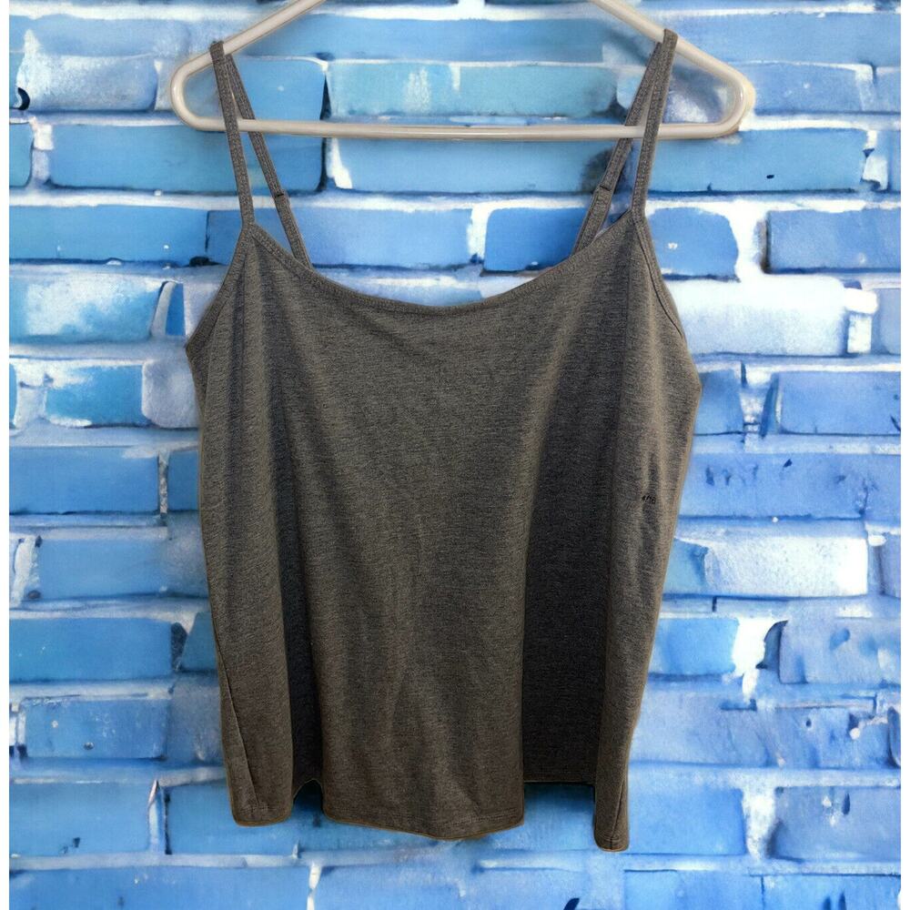 Lane Bryant Top Women's 14/16 Adjustable Spaghetti Strap Cami Tank Shell Gray